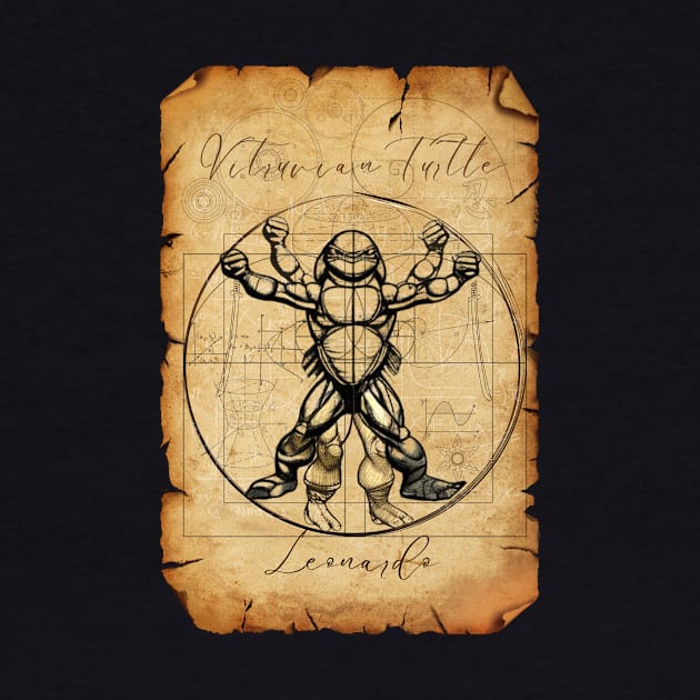 TNMT Leonardo Vitruvian Man - Teenage Mutant Ninja Turtles by Simontology